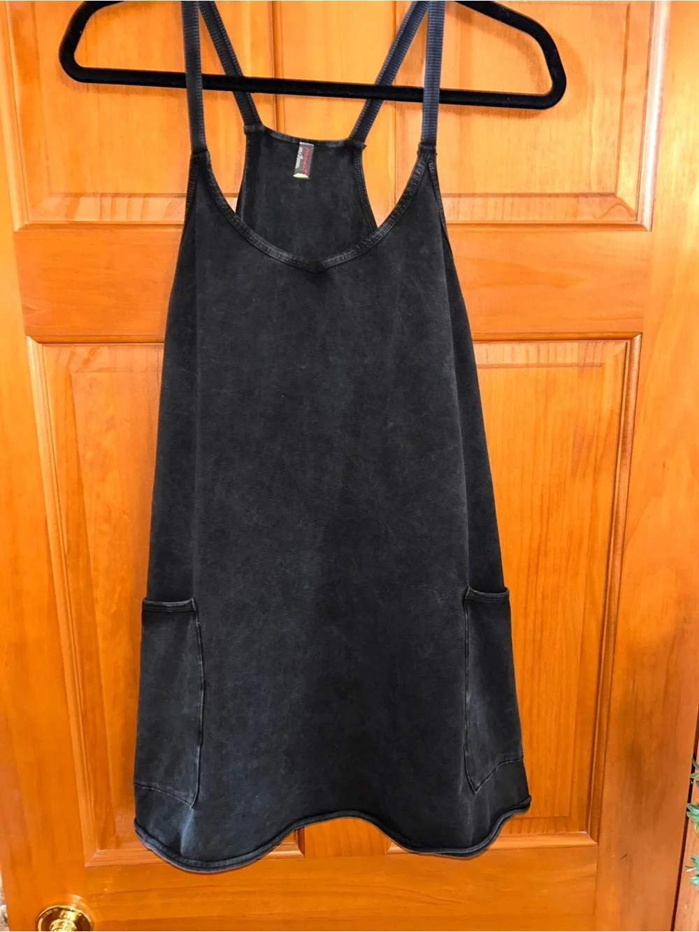 FP Movement by Free People Black Sleeveless Romper with back zipper pocket NWOT - Picture 2 of 5
